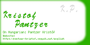 kristof pantzer business card